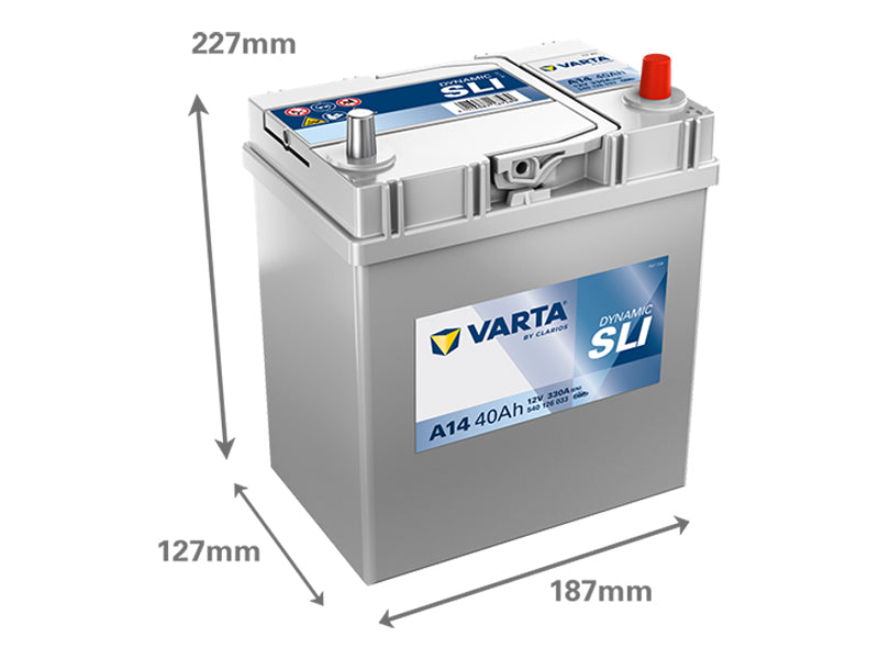 VARTA DYNAMIC SLI 40AH 330A 187X127X207MM -/+