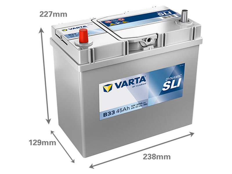 VARTA DYNAMIC SLI 45AH 330A 238X129X227MM +/-