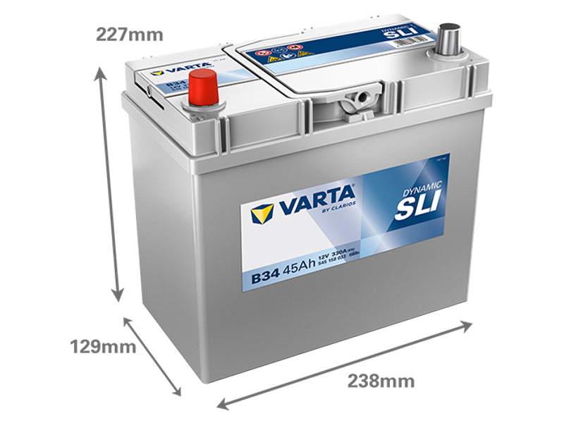 VARTA DYNAMIC SLI 45AH 330A 238X129X227MM +/-