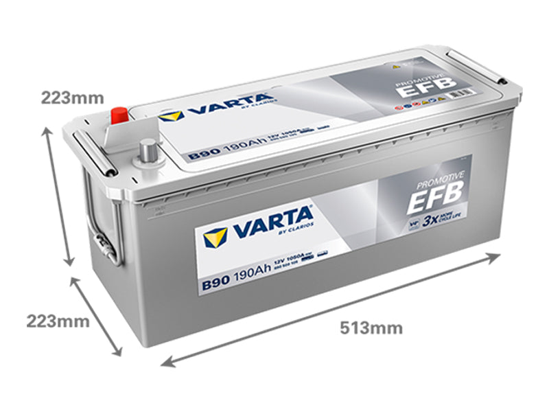 VARTA PROMOTIVE EFB 190AH 1050A 513X223X223MM +/-