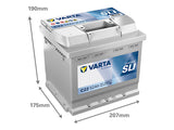 VARTA DYNAMIC SLI 52AH 470A 207X175X190MM -/+