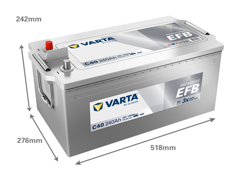 VARTA PROMOTIVE EFB 240AH 1200A 518X276X242MM +/-