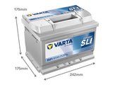 VARTA DYNAMIC SLI 61AH 600A 242X175X175MM -/+
