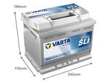 VARTA DYNAMIC SLI 60AH 540A 242X175X190MM +/-