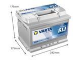 VARTA DYNAMIC SLI 60AH 540A 242X175X175MM -/+