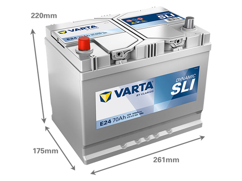 VARTA DYNAMIC SLI 70AH 630A 261X175X220MM +/-