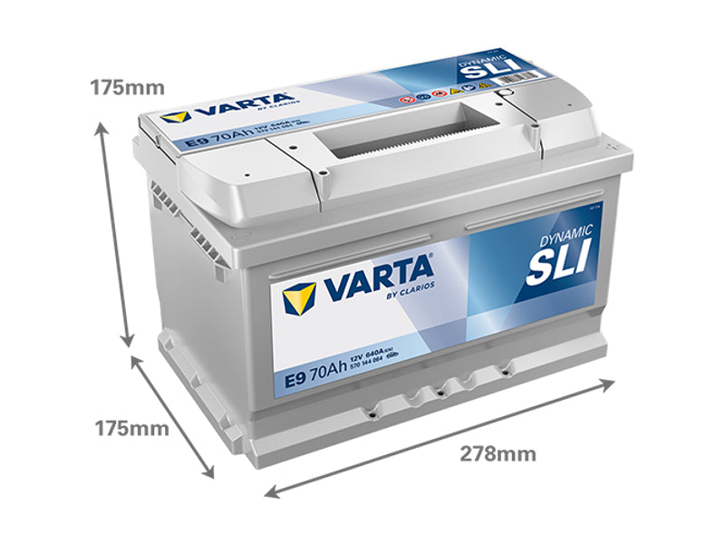 VARTA DYNAMIC SLI 70AH 640A 278X175X175MM -/+