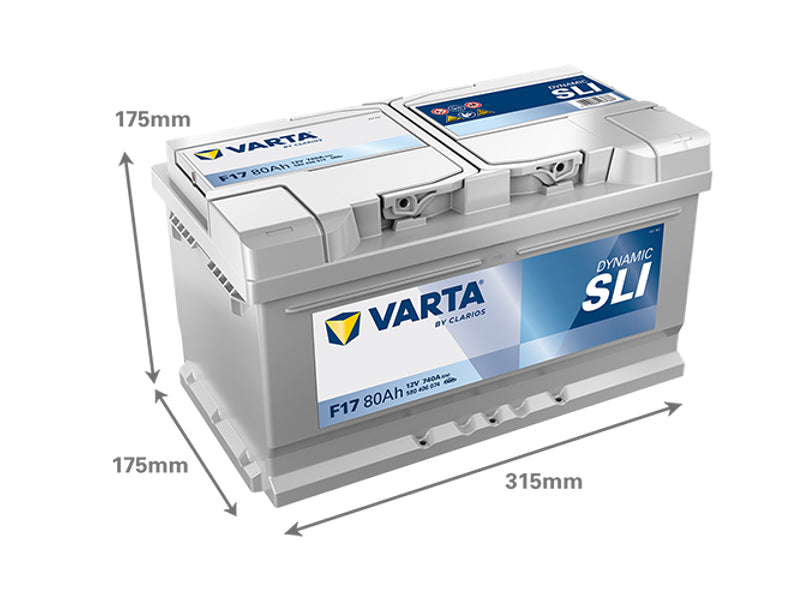 VARTA DYNAMIC SLI 80AH 740A 315X175X175MM -/+
