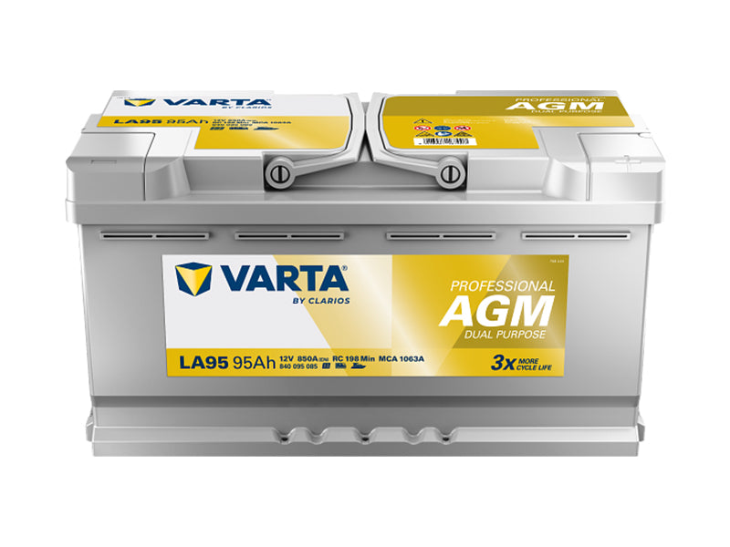 VARTA PROFESSIONAL AGM 95AH 850A 353X175X190MM -/+