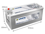 VARTA PROFESSIONAL EFB 190AH 1050A 513X223X223MM +/-