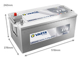 VARTA PROFESSIONAL EFB 240AH 1200A 518X276X242MM +/-