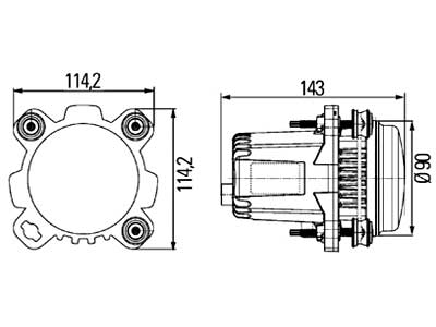 HELLA LED-MODUL LÄHIVALO 90MM 12/24V