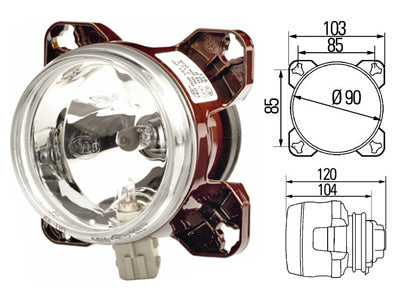 KAUKOVALO PARKILLA 90MM UPOTETTAVA SIS 24V