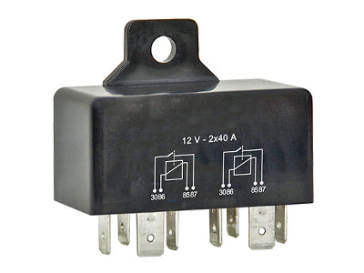 KAKSOISRELE 12V 2X40A