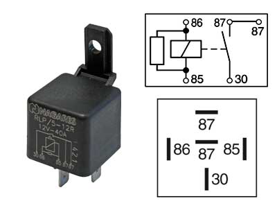 RELE 12V 40A 5-N. VASTUS
