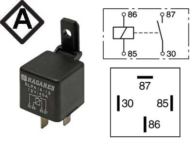 RELE 12V 40A 4-NAP