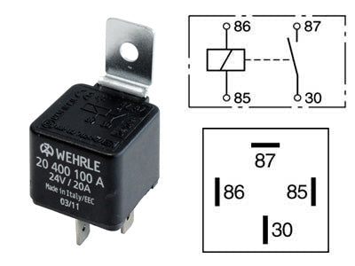 RELE 24V 20A 4-N. PITIMELLÄ