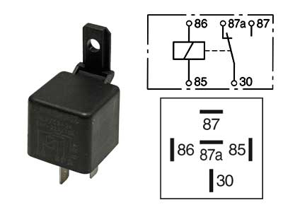 RELE 24V 10/20A 5-N. 87A, PITIMELLÄ