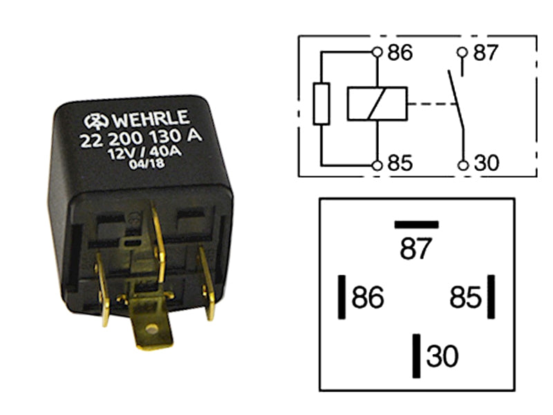 RELE 12V 40A 4-NAP