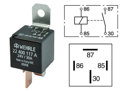TEHORELE WEHRLE 24V 30A 4-N, PITIMELLÄ