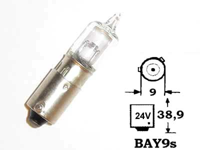 MINIHALOGEN 24V 21W BAY9S