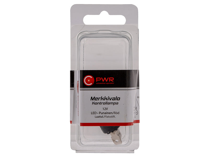 C-PWR MERKKIVALO 12V LED PUN. LAATTAL.