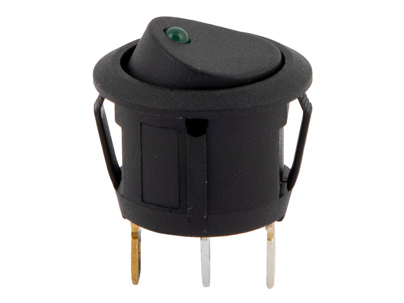 C-PWR KEINUKATKAISIJA ON-OFF LED 12V 20MM AS.REIKÄ - EI SYMBOLIA