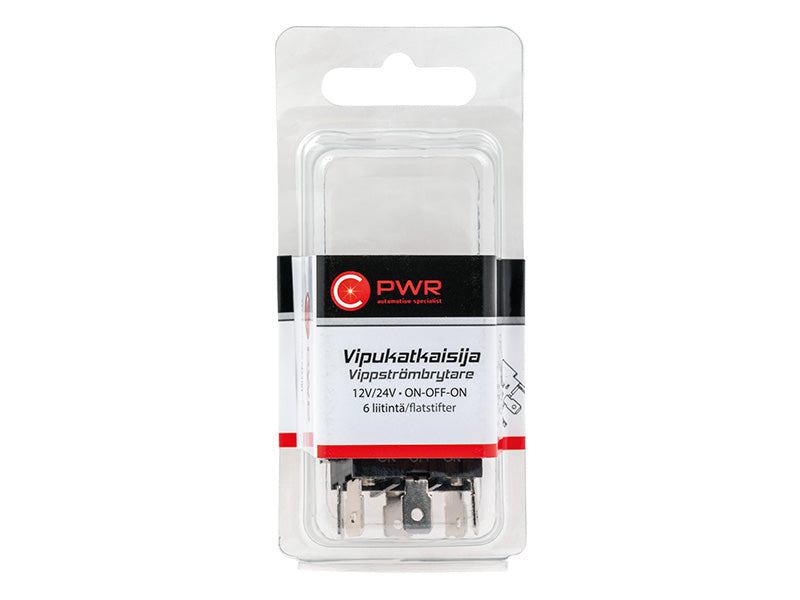 C-PWR VIPUKATKAISIJA 12/24V ON-OFF-ON 6 LIITINTÄ