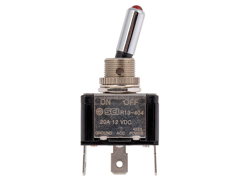 C-PWR VIPUKATKAISIJA ON-OFF LED PUNAINEN 12MM