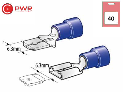 C-PWR LATTALIITTIMET SIN 6,3MM 40KPL
