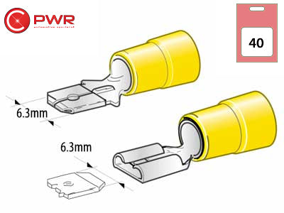 C-PWR LATTALIITTIMET KELT 6,3MM 40KPL