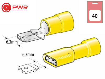 C-PWR LATTALIITTIMET KELT ERIST 6,3MM 40KPL