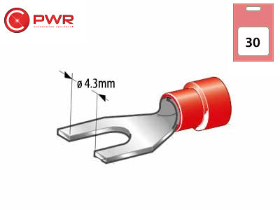 C-PWR HAARUKKALIITTIMET PUN 30KPL M4/22MM