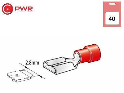 C-PWR LAATTALIITTIMET PUN 40KPL 2.8X0.5MM NAARAS