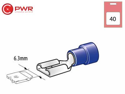 C-PWR LAATTALIITTIMET SIN 40KPL 6.3X0.8MM NAARAS