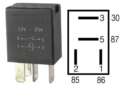 MIKRORELE 12V 20A 4-NAP.