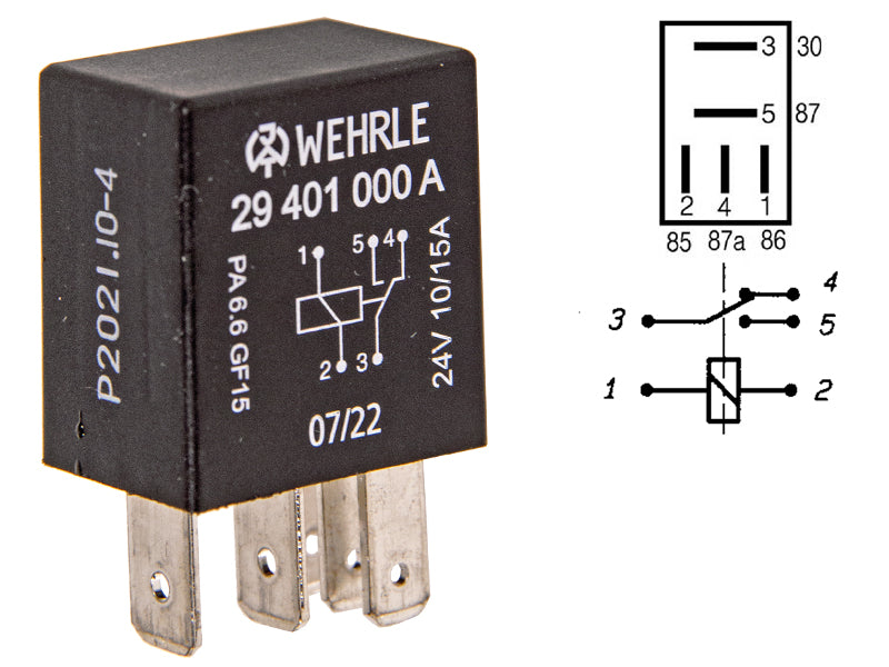 MIKRORELE 24V 10/15A 5-N.