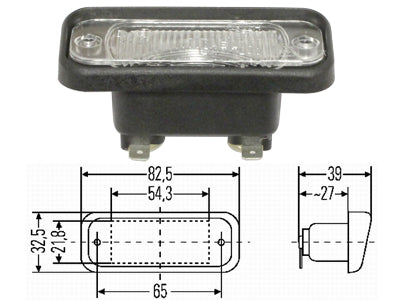 REKISTERIVALO UPOTETTAVA 82,5 X 32,5 MM SIS.24V POLTT.