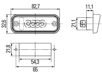 REKISTERIVALO 24V LED 82,7 X 32,6
