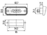 REKISTERIVALO 24V LED 82,7 X 32,6