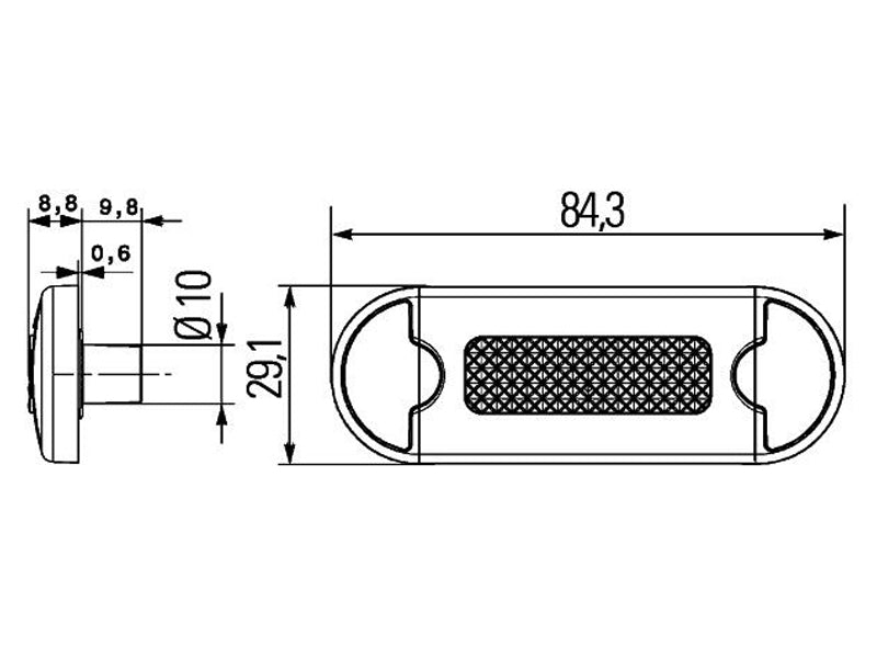 ÄÄRIVALO KIRKAS 12/24V 84,3X29,1MM