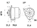 LATURI MAHLE MG17 24V 55A VOLVO