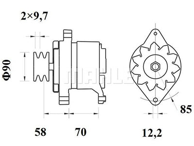 LATURI MAHLE MG521 65A FIAT