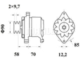 LATURI MAHLE MG521 65A FIAT