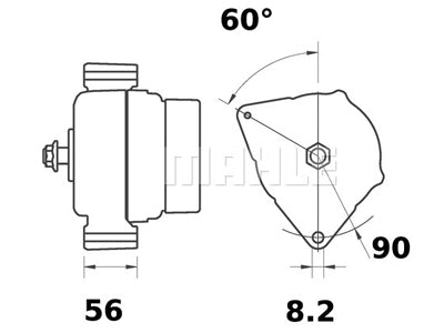 LATURI MAHLE IA1076 28V 55A KHD