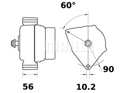 LATURI MAHLE IA1026 28V 55A KHD
