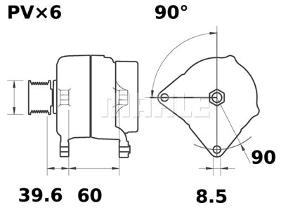 LATURI MAHLE IA1166 28V 50A JOHN DEERE