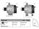 LATURI DENSO 120A FIAT 500 ABARTH 08-