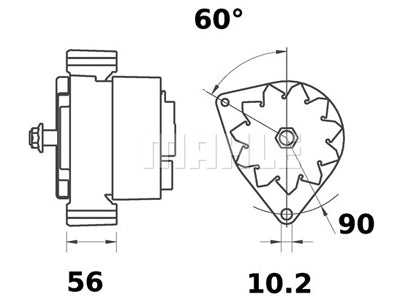 LATURI MAHLE IA1326 14V 95A KHD