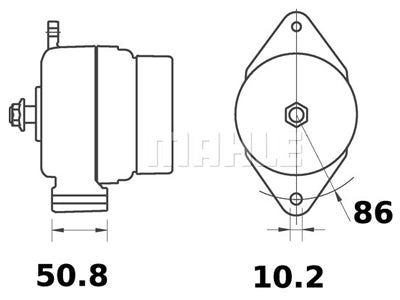 LATURI MAHLE IA0875 14V 95A MCCORMICK